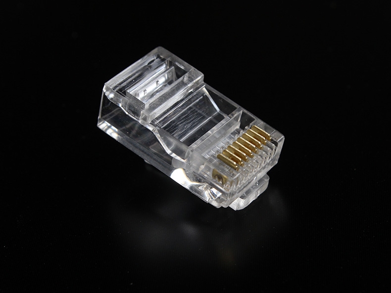 安普洪业anpuhongyes901d两件式六类水晶头镀金rj45六类非屏蔽网络