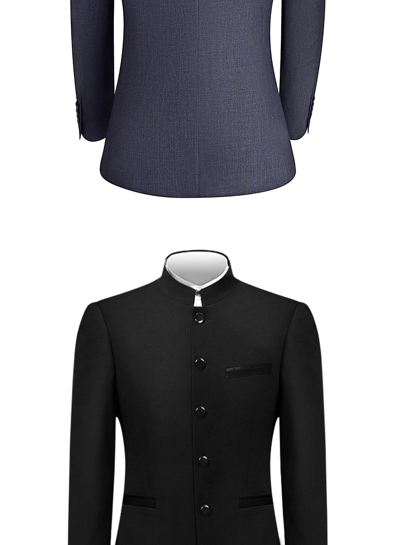 humg feng轻奢品牌男装中山装套装2020秋冬新款男士中青年修身中华