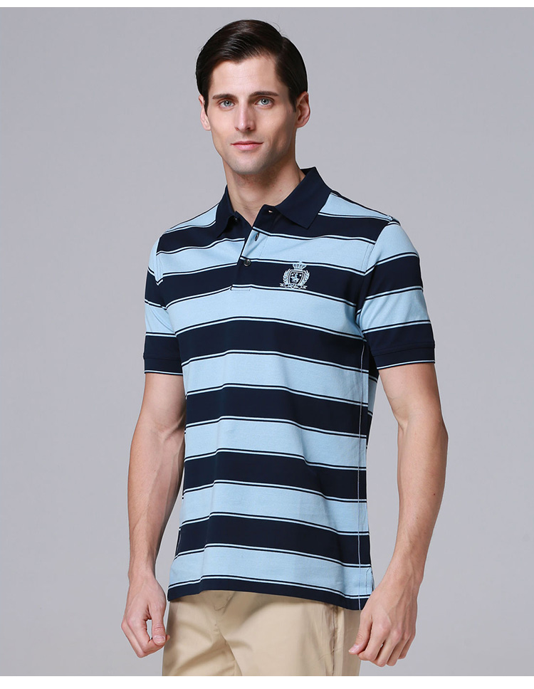 sbprc圣大保罗翻领条纹短袖商务休闲polo衫ps12kt211l117592b52