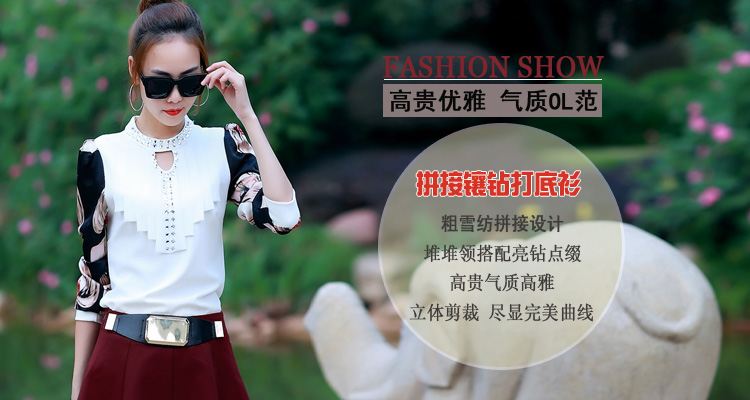 纽妍 T恤女2016新款春夏日韩版修身纯棉运动时尚套装宽松印花T恤女短袖 NY002 蓝 色(送项链) L