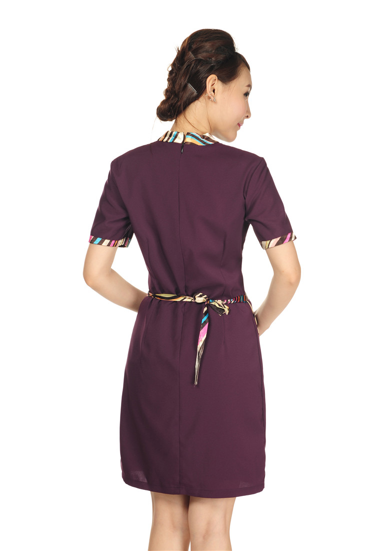 时尚酒店餐馆饭店厨房工作服服务员短袖连衣裙个性美容院茶楼女服务员