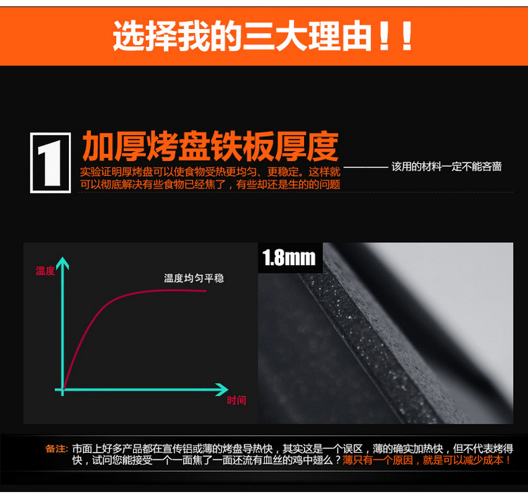 比亚韩式电烧烤炉家用电烤炉烤肉机烤盘版 大号