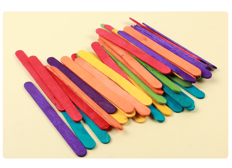 常规款114雪糕棒diy手工制作材料玩具 棒冰棍棒幼儿园手工材料 原木色