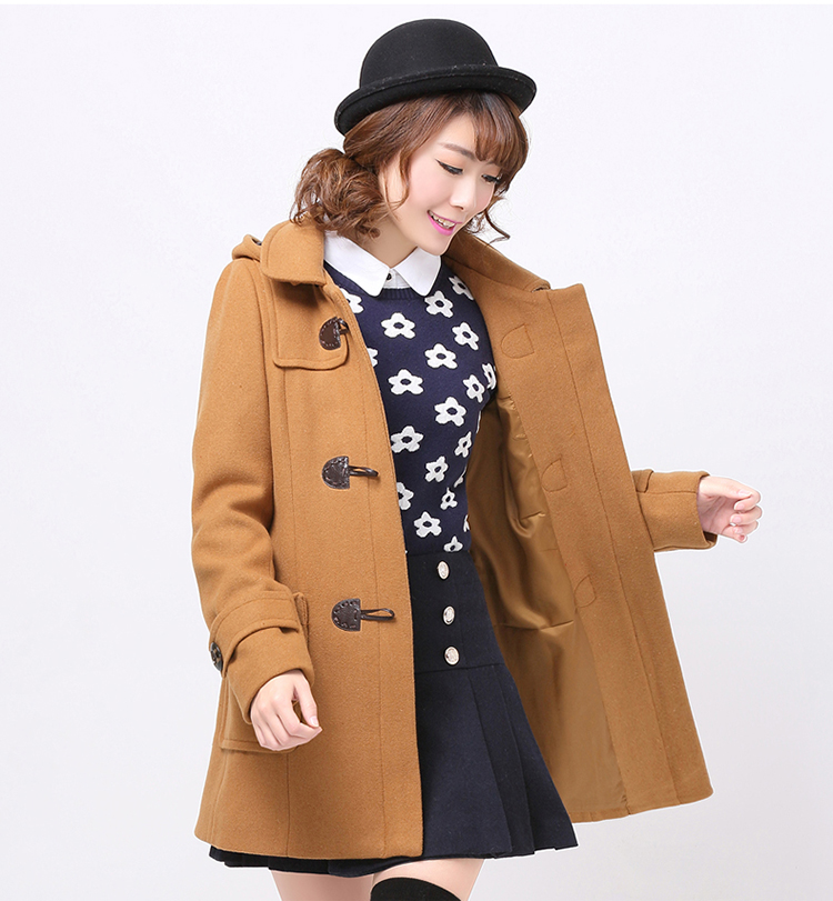 
                                        柏川布妍冬季新款少女冬装学生毛呢外套女韩版加厚呢子大衣学院风毛呢大衣甜美百搭学院风小清新甜美 米色 M                
