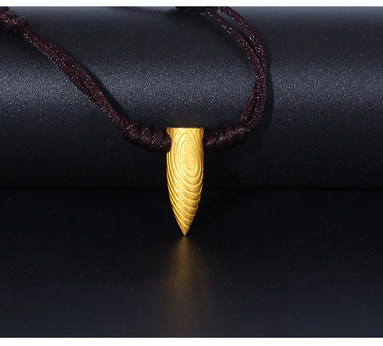 新年礼物兆亮珠宝黄金吊坠男款足金999子弹项链挂坠精品3d硬金送男友