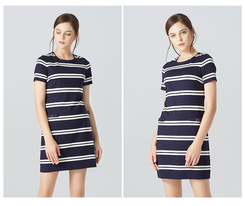 如图 34(155/80a) 品牌: hrtis 商品名称:artis女装商场同款 圆领条纹