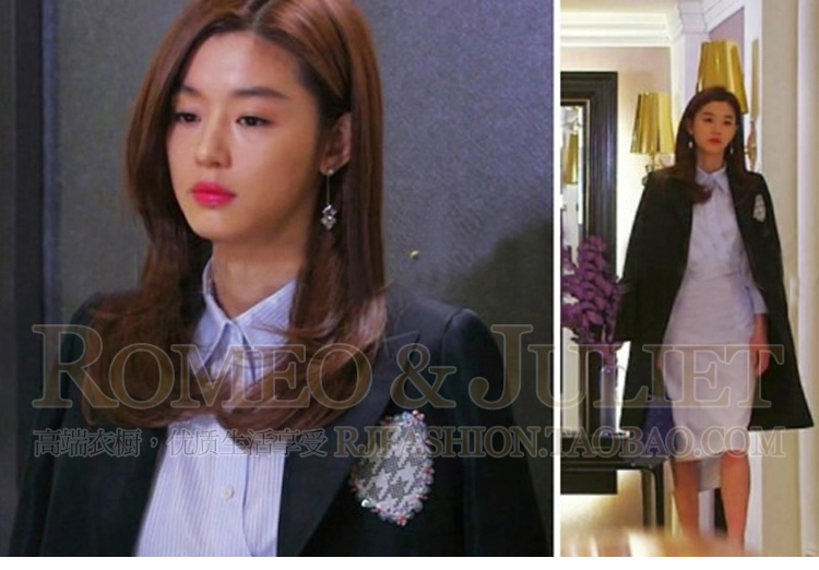 迪莱图2015秋装新款女装中长款西装+短裤套装 黑色 M