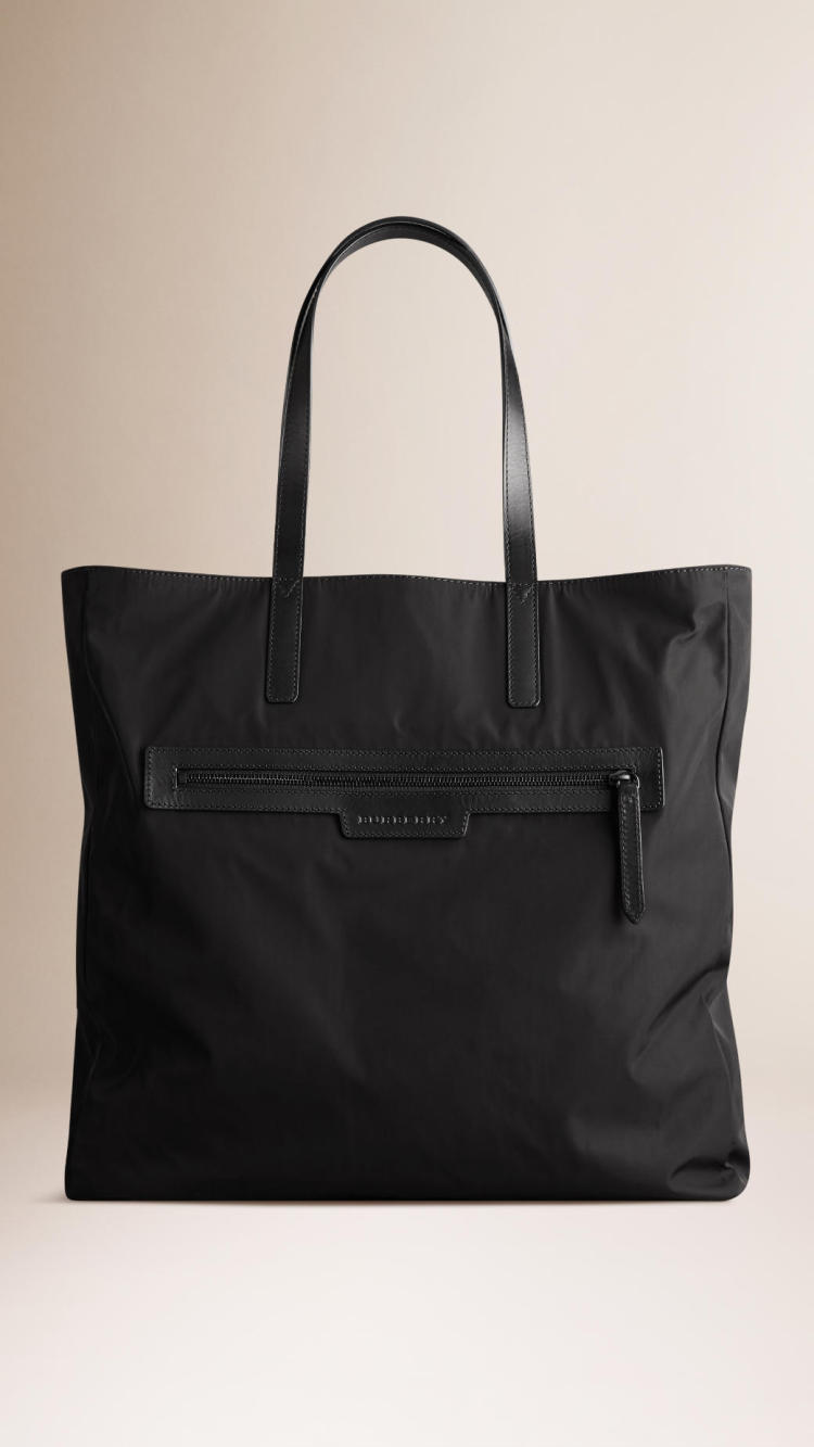 巴宝莉/burberry 女士 商务双面两用轻便托特包 黑色 39634171