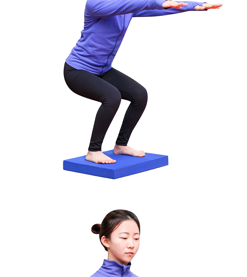 蒙拓嘉平衡软踏平衡垫平衡训练脚踝稳定康复器方形瑜伽平衡软塌蓝色