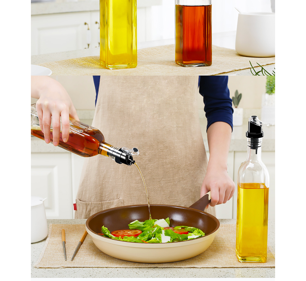 家用装油壶玻璃油瓶防漏醋瓶创意调料瓶香油酱油瓶厨房油罐壶套装