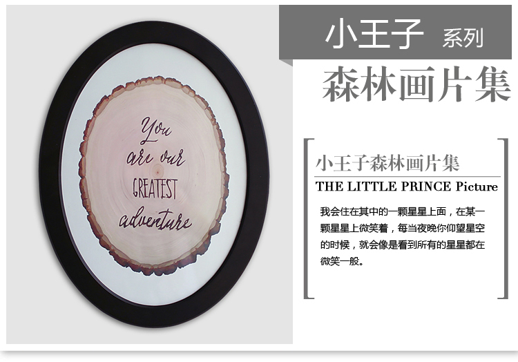 米子家居 创意欧式木质相框照片墙画框装饰画墙画装饰 小王子森林画片集 画片集