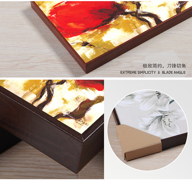 
                                        格丽油画阳光红花有框画 现代简约家居餐厅客厅抽象装饰画三联画电表箱花卉挂画 三联组合 60*60cm                