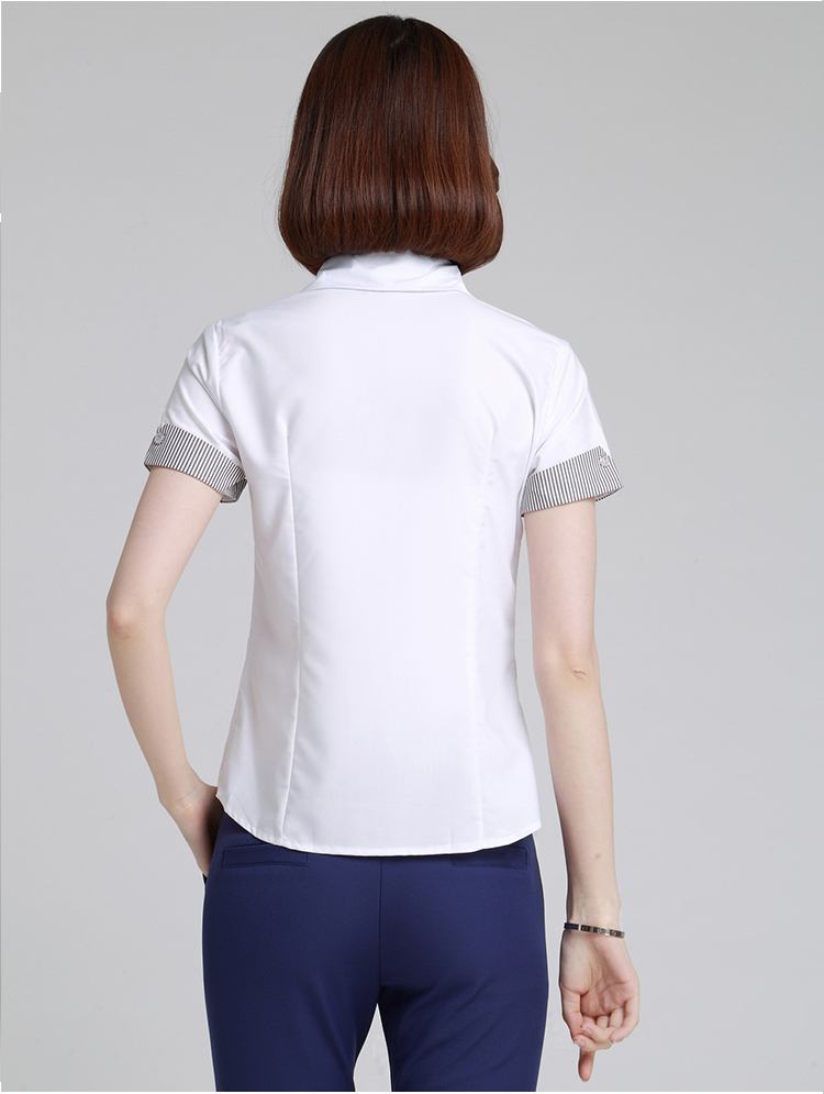 茵特露薇2016春装新款白领职业衬衫女长袖工作服修身百搭OL通勤上衣打底衬衣 白色长袖 4XL