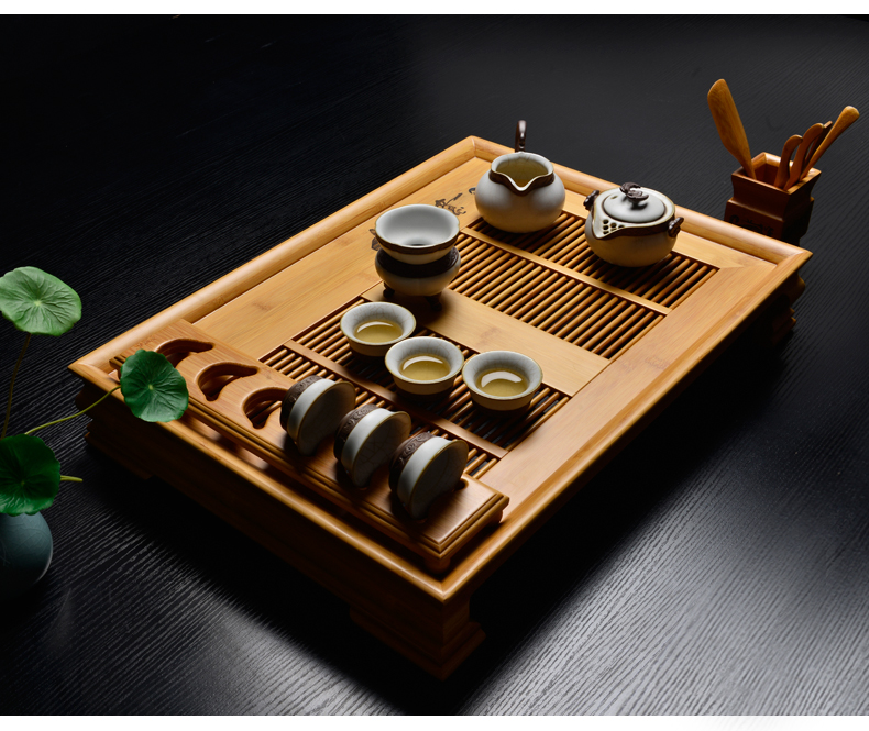 茗匠 茶具水杯架实木孟宗竹制杯架配件功夫茶具茶道零配手工茶杯架_ 8