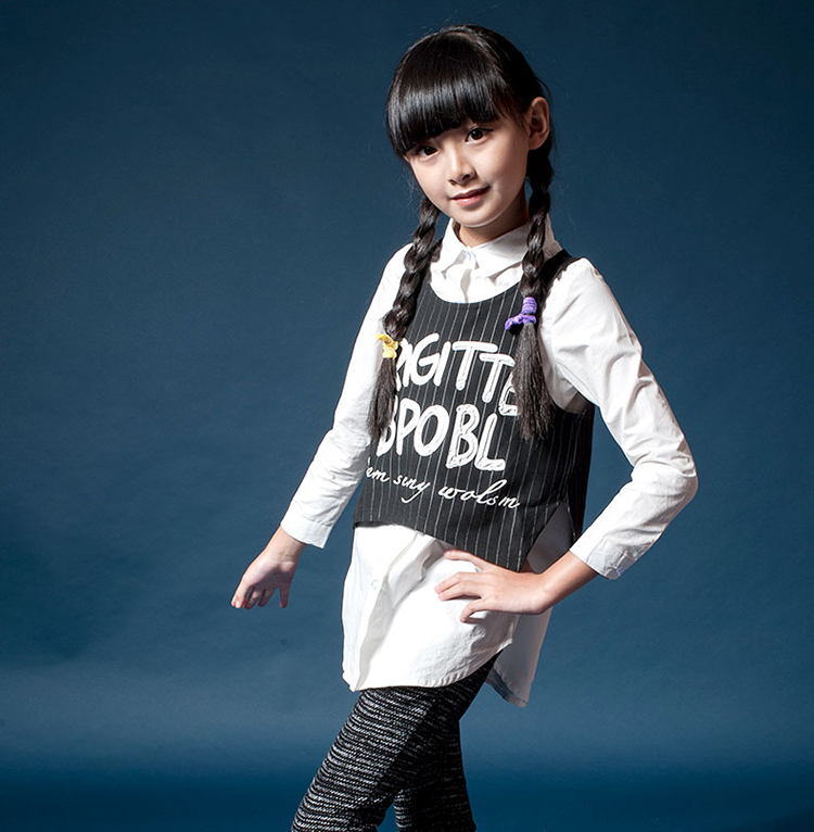 皮尔熊女童秋装衬衫2015新款童装中大童女装8-12-15岁儿童上衣韩版