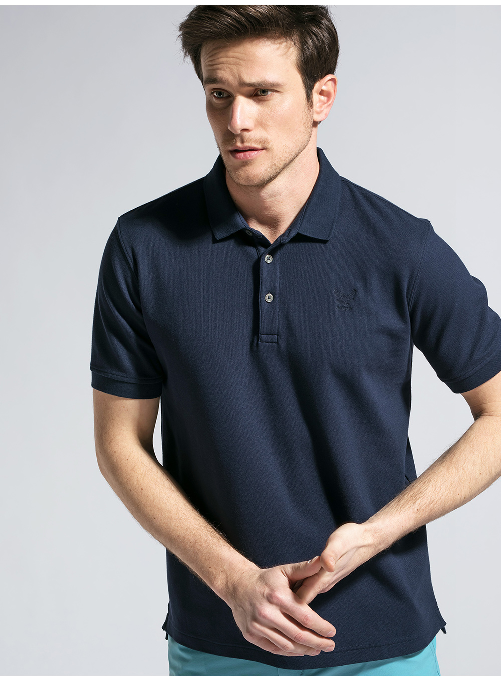 法国aigle 艾高 男士短袖polo衫mr eagle 深海军蓝g8931 xl(185)