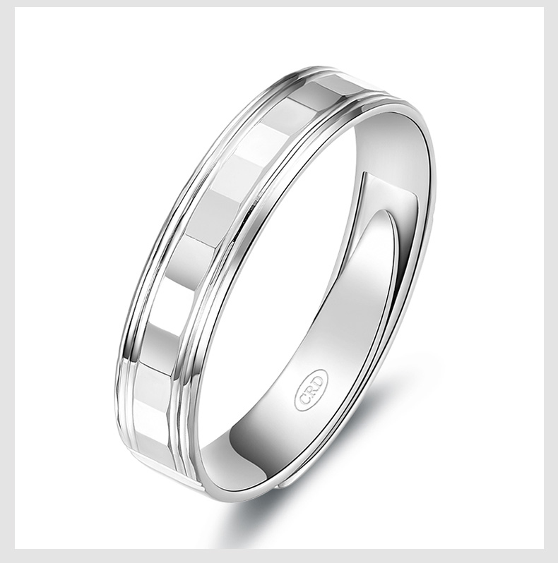 520礼物crd克徕帝铂金戒指pt950白金戒指磨砂工艺情侣戒指计价455g女