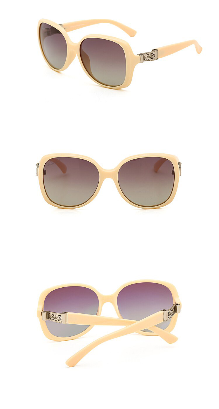 花雨伞太阳镜女士墨镜 偏光驾驶镜 近视太阳镜 ap11618 c045暗紫渐近