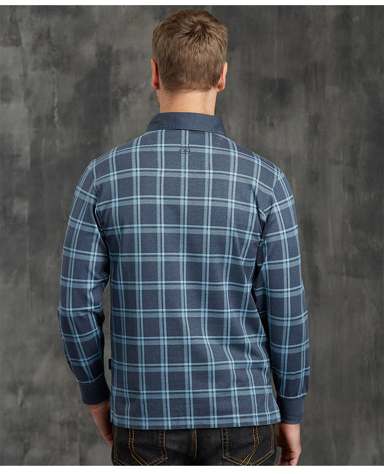 jeep/吉普男装格纹长袖t恤js12kt011 k7 170/88b(50)