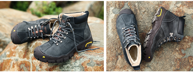 royal palm polo美国皇家保罗男鞋头层牛皮户外登山鞋防水休闲高帮