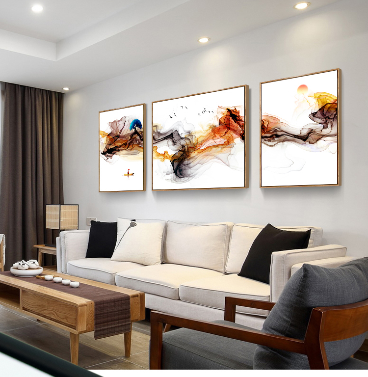 客厅装饰画山水画壁画沙发背景墙挂画简约现代字画非常