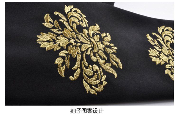 
                                        茉蒂菲莉 棒球服女刺绣2016时尚棒球衫 圆领长袖宽松秋冬天短外套女 黑色 L                