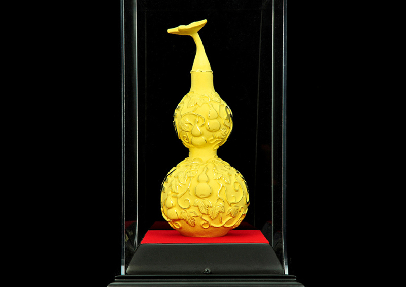 梦克拉mkela千足金铸金摆件 吉祥葫芦