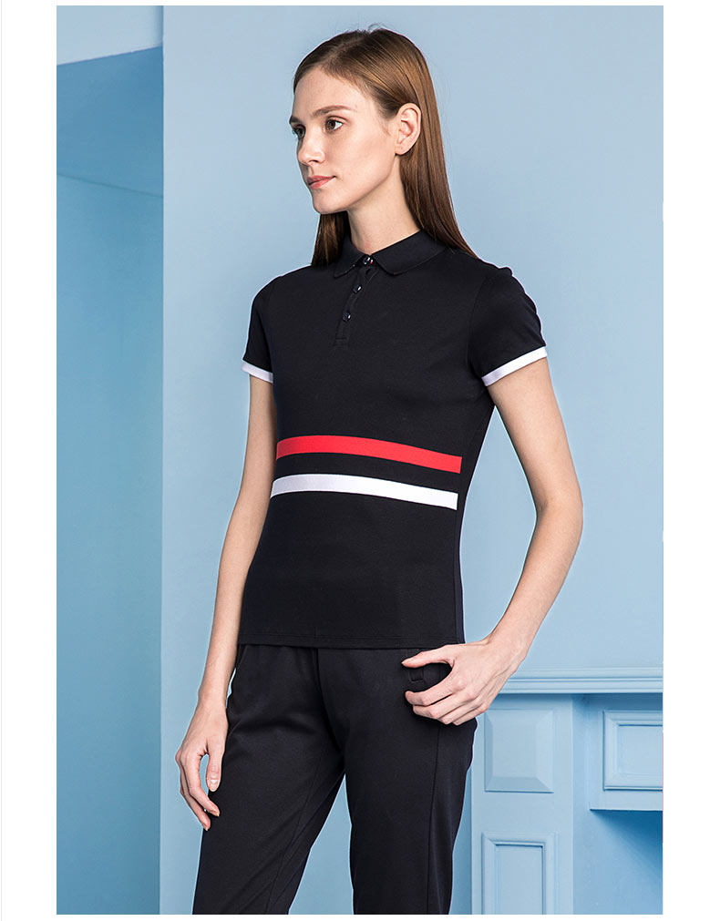 fila斐乐2018 w系列女polo春季休闲时尚运动女款新款肤透气短袖polo衫