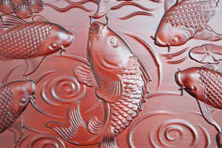 
                                        东阳木雕 年年有余 开业乔迁搬家礼品 落地屏 屏风 插屏 座屏 实木客厅玄关隔断                