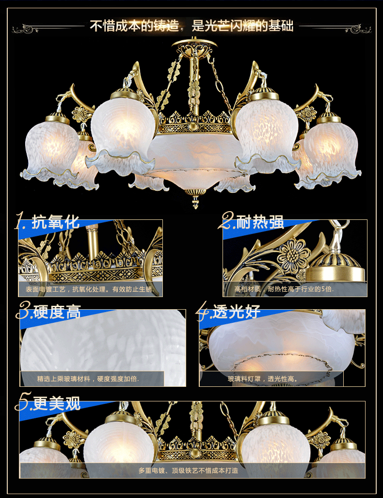 欧式餐厅吊灯 餐厅灯具 会所阳台吊灯 酒店工程灯饰6002 6002-TX2