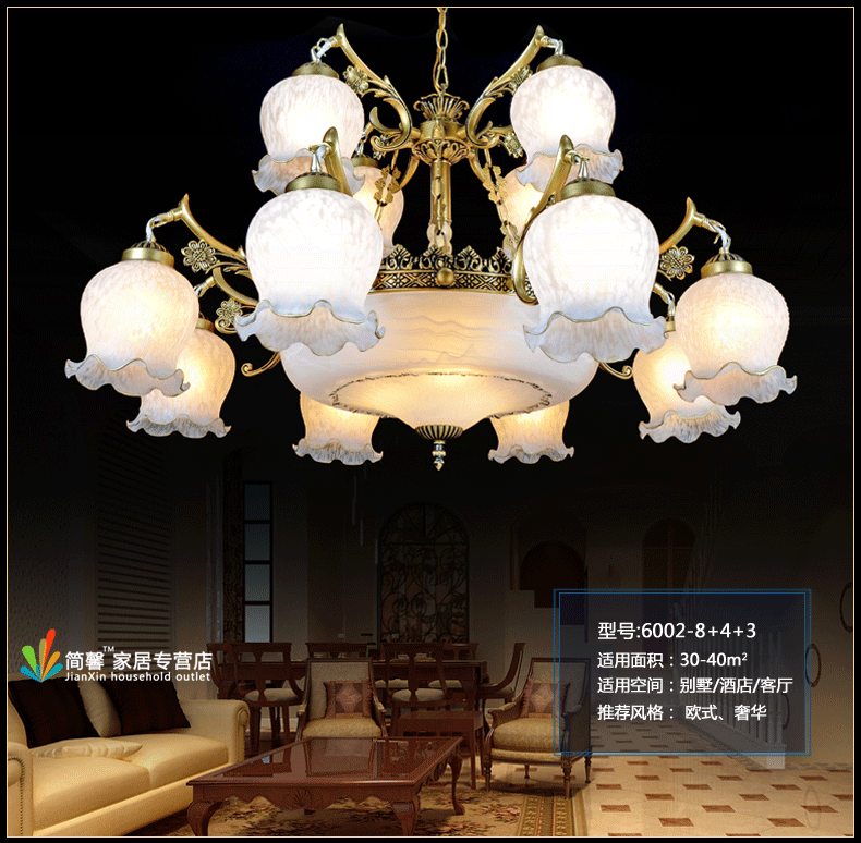 欧式餐厅吊灯 餐厅灯具 会所阳台吊灯 酒店工程灯饰6002 6002-TX2