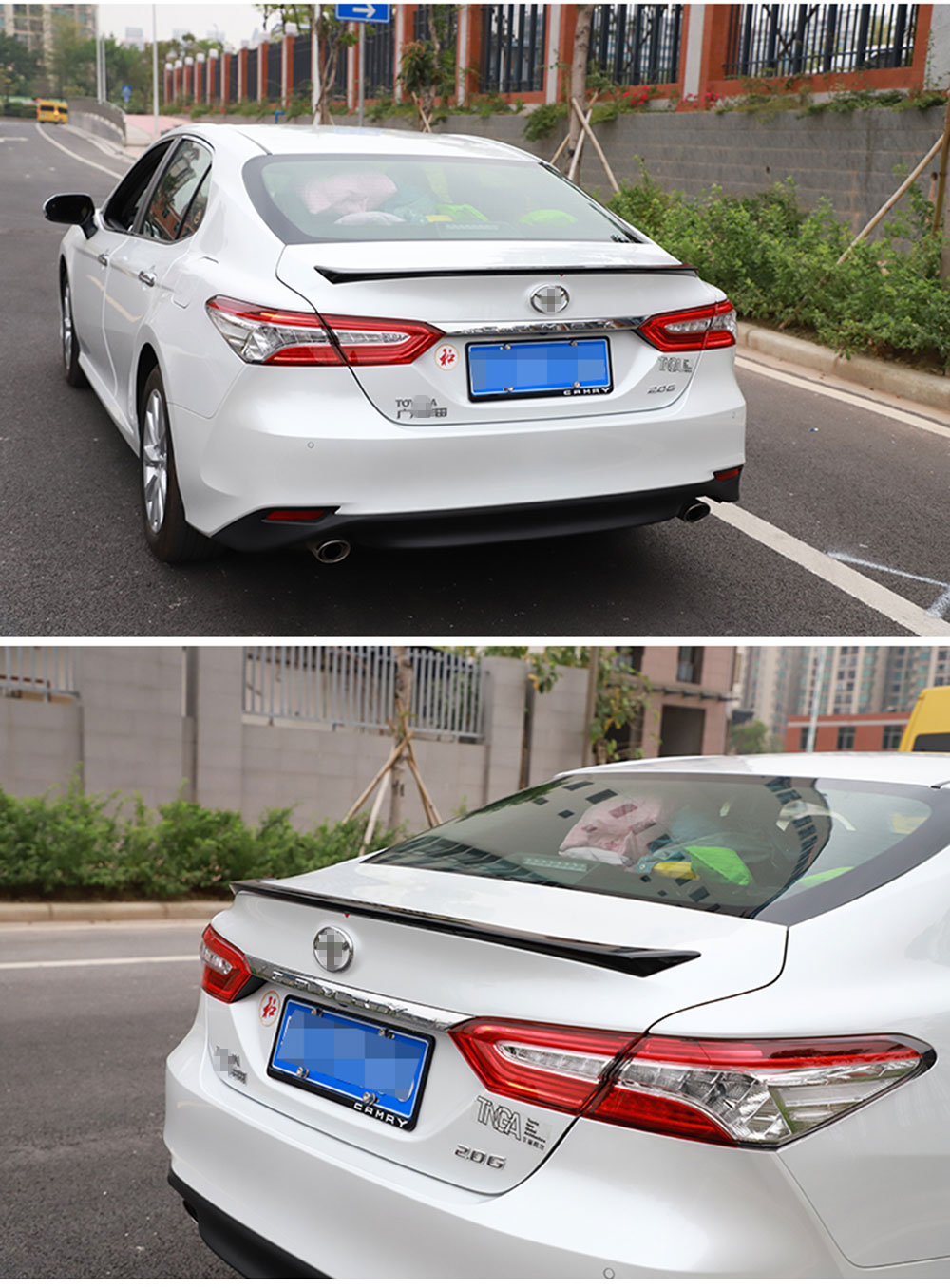 热迈 丰田18款八代新凯美瑞尾翼改装专用烤漆压尾定风翼 墨晶黑