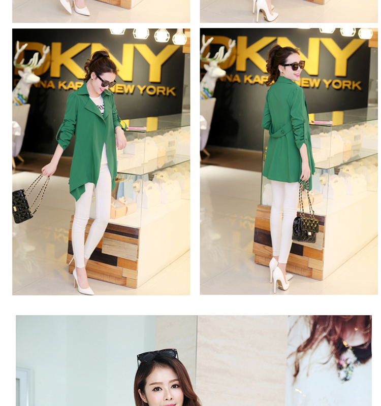 美丽信徒休闲风衣 女中长FY1518 酒红色 XXXL