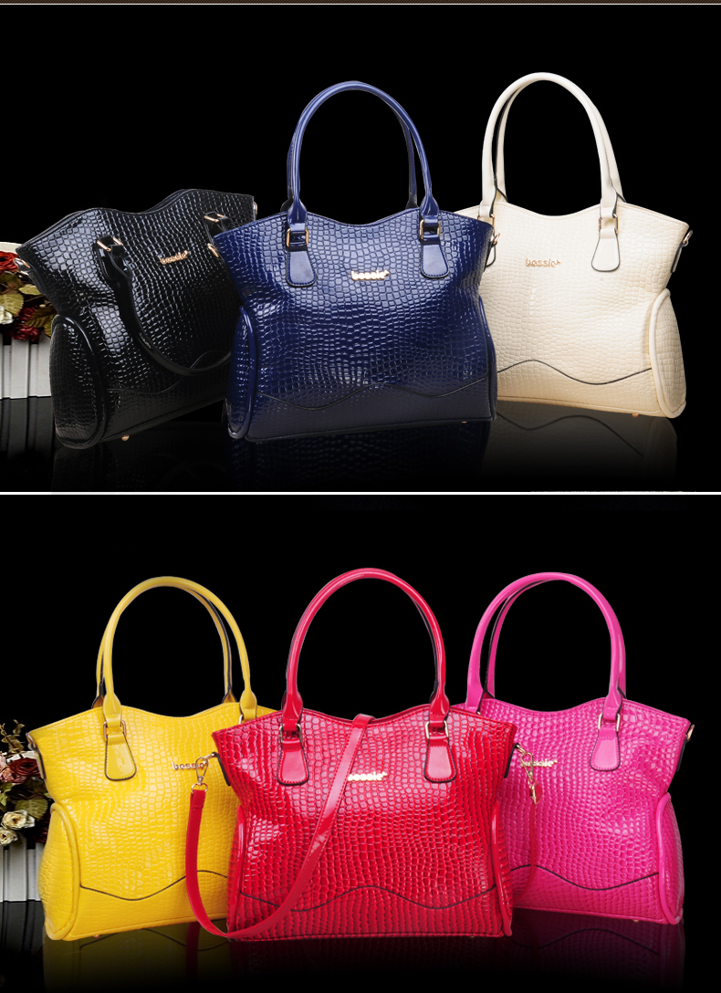 珍妮伯爵女包 国际时尚经典鳄鱼纹子母包六件套 新款简约大牌女士手提