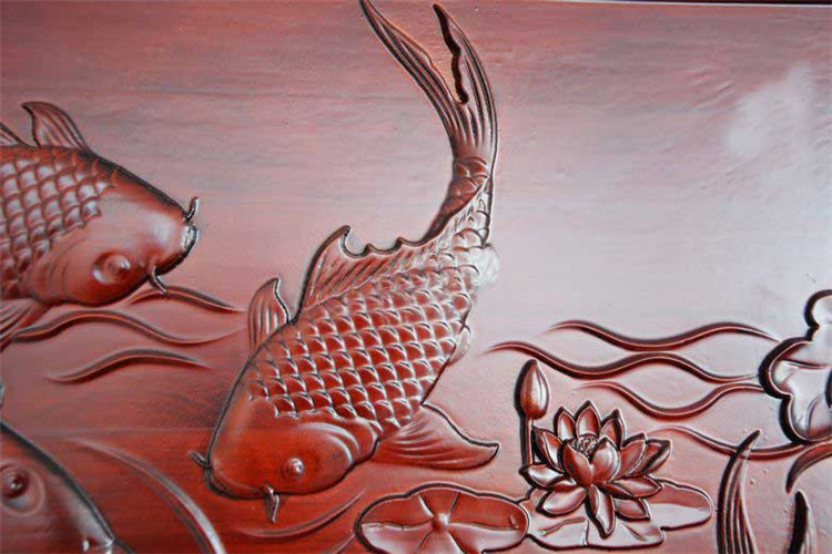 
                                        东阳木雕 年年有余 开业乔迁搬家礼品 落地屏 屏风 插屏 座屏 实木客厅玄关隔断                
