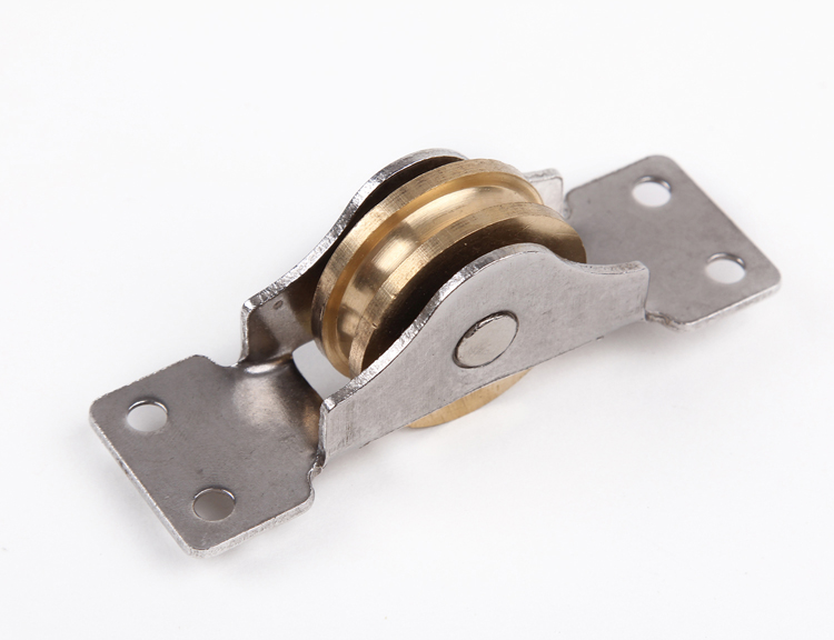 科帕滋 带槽轮子移门滑轮推拉门衣柜家具五金门窗铜轮带槽下滑轮 16mm