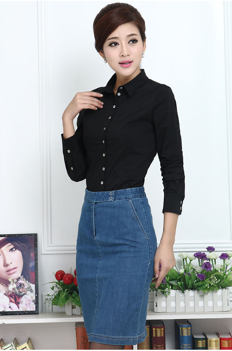 职业阿玛施特价女装旗舰店专柜正品2015夏季新款OL衬衫长袖翻领上班族女装修身韩版衬衣白领 黄色 3码/M 重110
