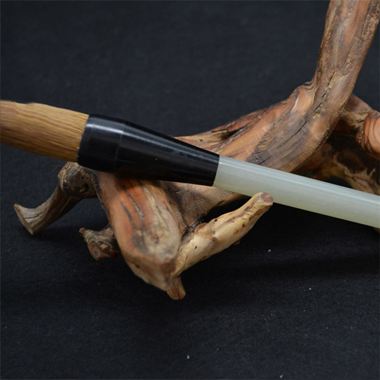 碧凤阁 和田玉碧玉笔 白玉文房四宝玉石书房摆件 白玉款