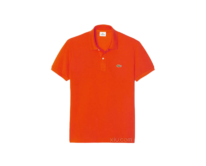 lacoste 法国鳄鱼 男士修身logo套头纯棉短袖休闲polo衫 橙色 2