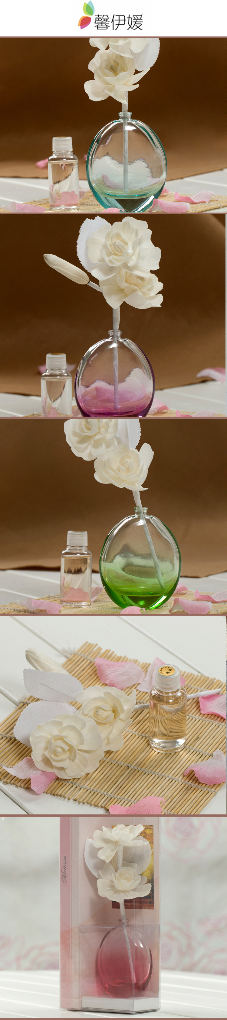 馨伊媛 水晶彩瓶 香薰精油/香薰花瓶/装饰香瓶 九种香味 XYY28