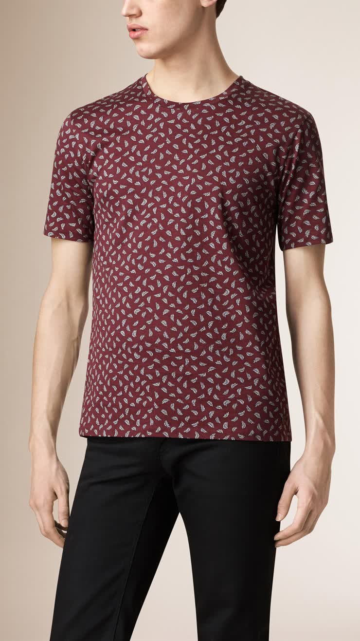 burberry brit/巴宝莉 新品 男士印花纯棉短袖t恤衫 圆领t恤39775661