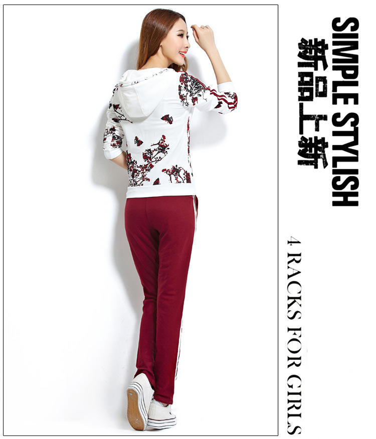 22 2016秋冬新款女装加绒加厚时尚卫衣三件套女休闲运动套装舒适修身大码卫衣女 三件套 M码