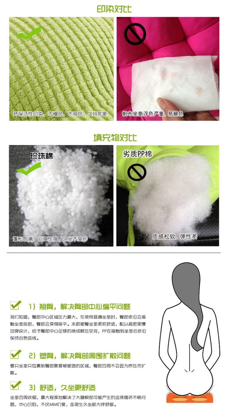 
                                                                                馨颜椅垫椅子坐垫 沙发垫方形防滑餐座垫办公室学生靠垫 深灰色                