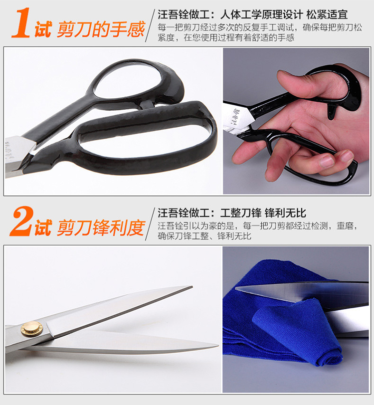 汪吾铨  服装裁缝剪刀   进口专业剪10寸WWQ255