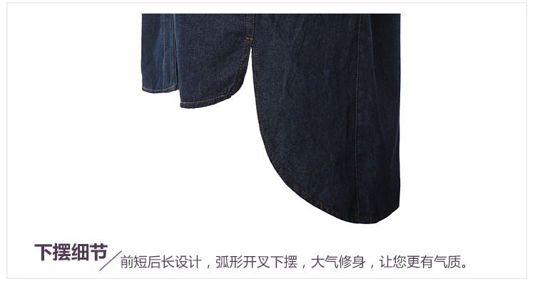 2015 新款秋装欧美风 韩版女装时尚休闲气质中长款风衣外套 蓝色 L