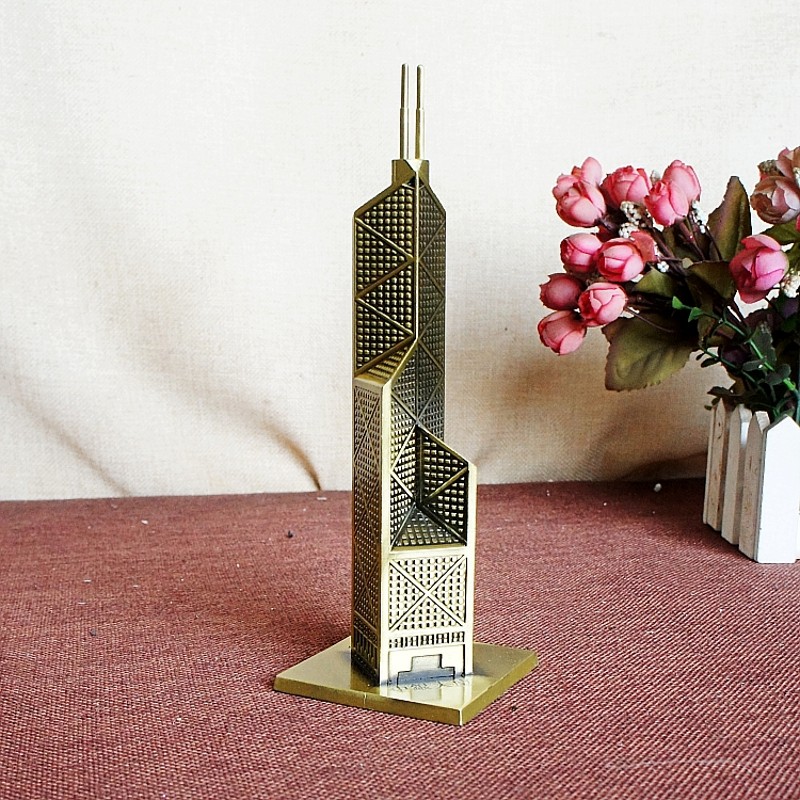 创意家居客厅办公室酒柜装饰摆件香港中银大厦模型摆件香港旅游纪念品