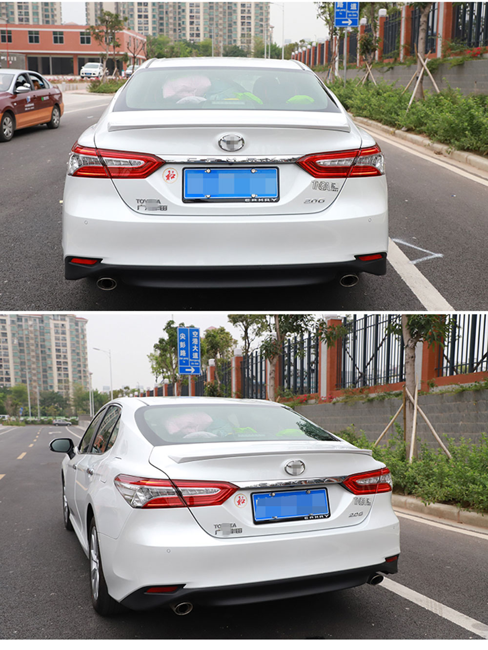 热迈 丰田18款八代新凯美瑞尾翼改装专用烤漆压尾定风翼 墨晶黑