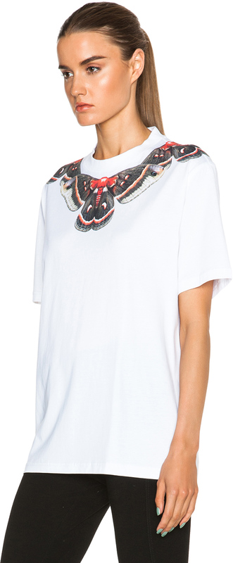 纪梵希/givenchy 蝴蝶斑纹领t恤 white 小码(s)