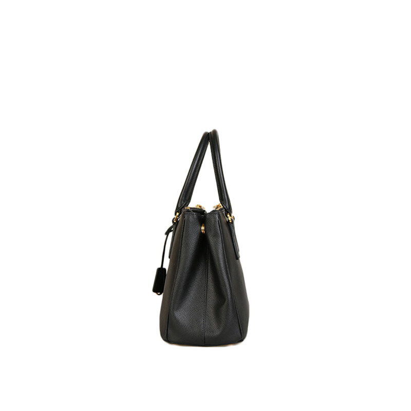 prada普拉达女士黑色牛皮经典款肩背包saffiano系列杀手包女包手提包1