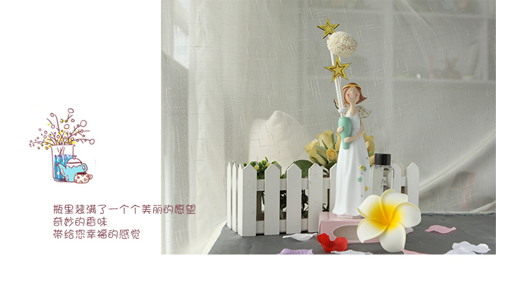 花盛 梦想天使香薰精油套装 摆件 创意礼品 生日礼物 49986玉兰蓝色